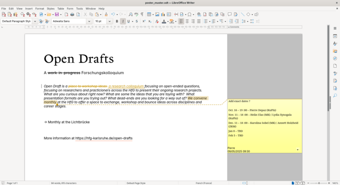 Open Drafts Poster Visual
