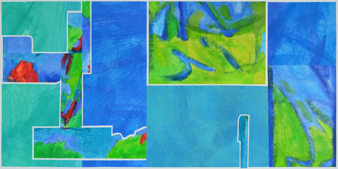 Barbara Bütikofer "Neuland", 2024. 45 x 90 cm