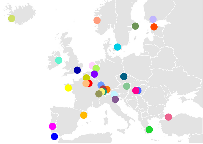 Erasmus-Partnerschulen der HfG-Karlsruhe