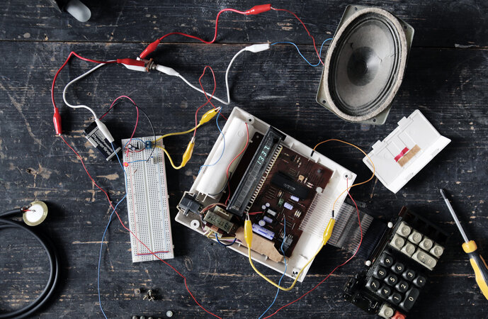 „Dumpster Drum Machine“, Workshop-Impression