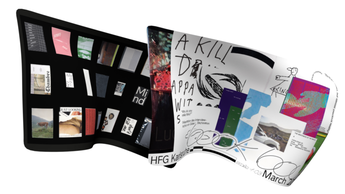 Two flags that not only work as an archive but also as a tablecloth to place the books on.