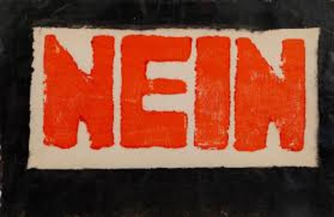Bild: Boris Lurie, „NEIN“, 1990